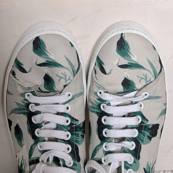 Burberry London Canvas Floral Print Sneakers Size EU 39.5 / 9.5 Luxury Shoes - Picture 2 of 7